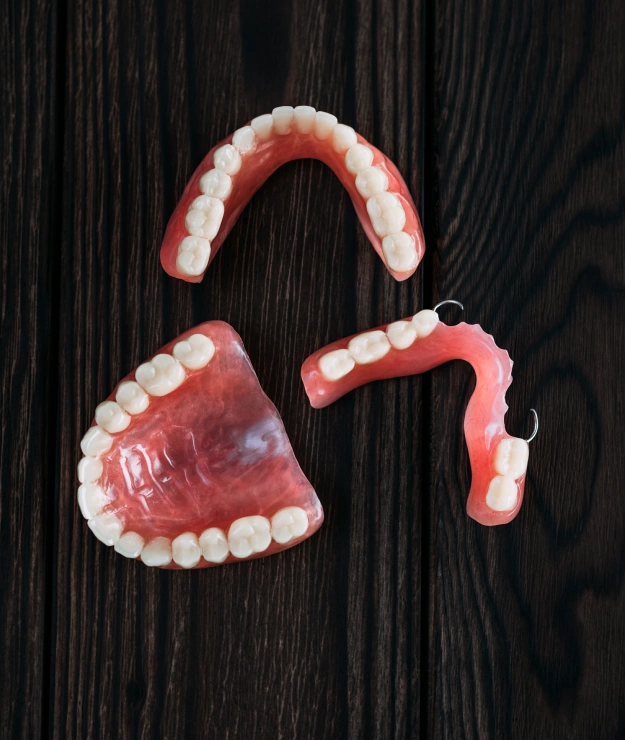 Full and partial dentures designed to restore missing teeth and improve function