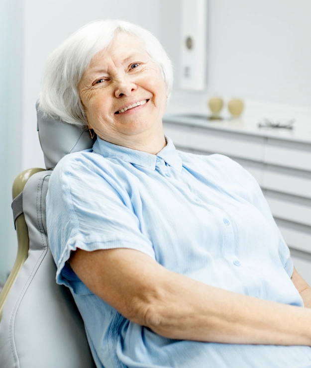 Patient relaxing comfortably after root canal treatment at Cariboo Choice Dental
